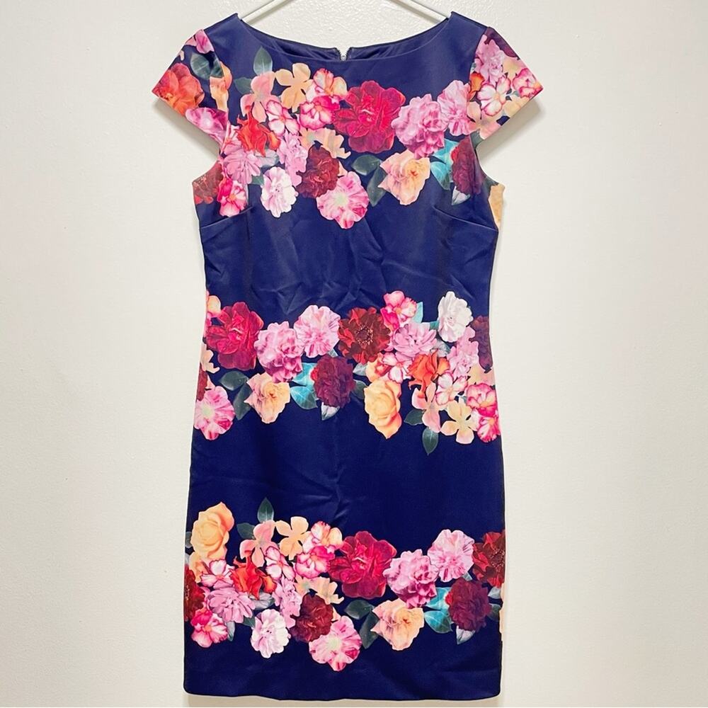 Vince Camuto Floral Sheath Knee Length Dress